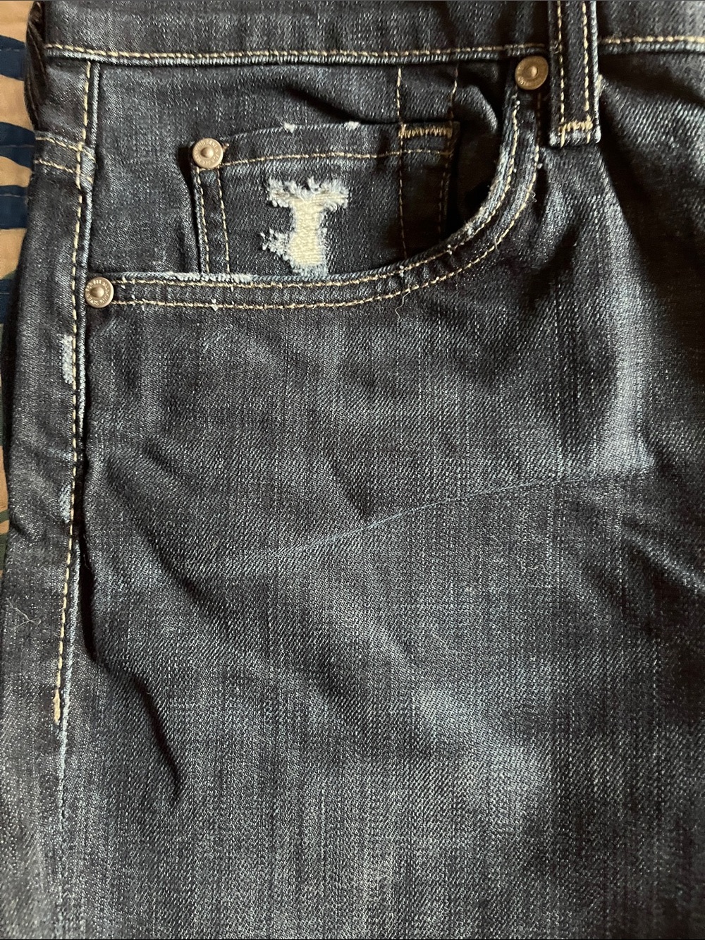7 For All Mankind Men's Bootcut Jeans in Dark Indigo - Picture 3 of 5